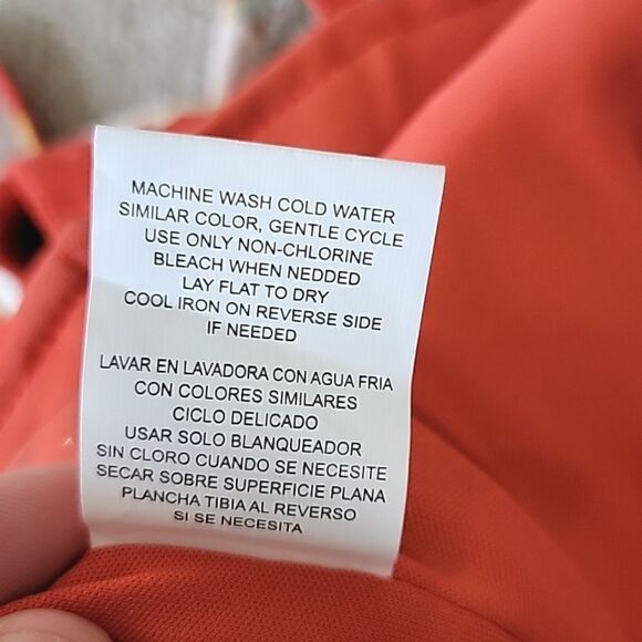 Speechless Fire Burnt Orange Floral Sleeveless  Linen Blend Spring Dress-Small - Picture 14 of 14